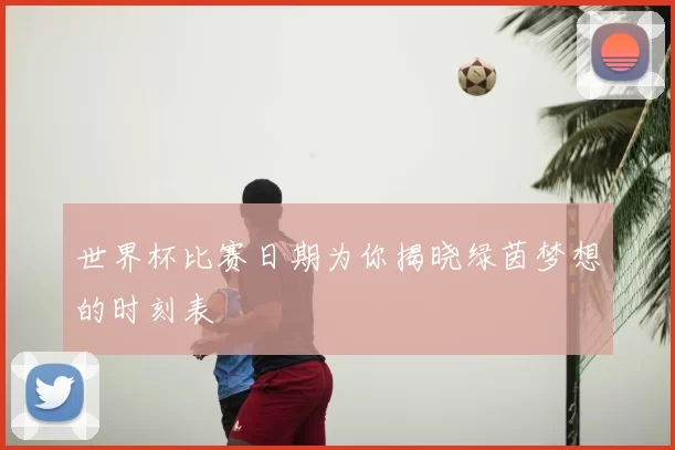 世界杯比赛日期为你揭晓绿茵梦想的时刻表