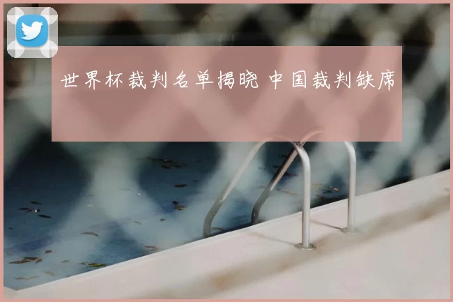 世界杯裁判名单揭晓 中国裁判缺席
